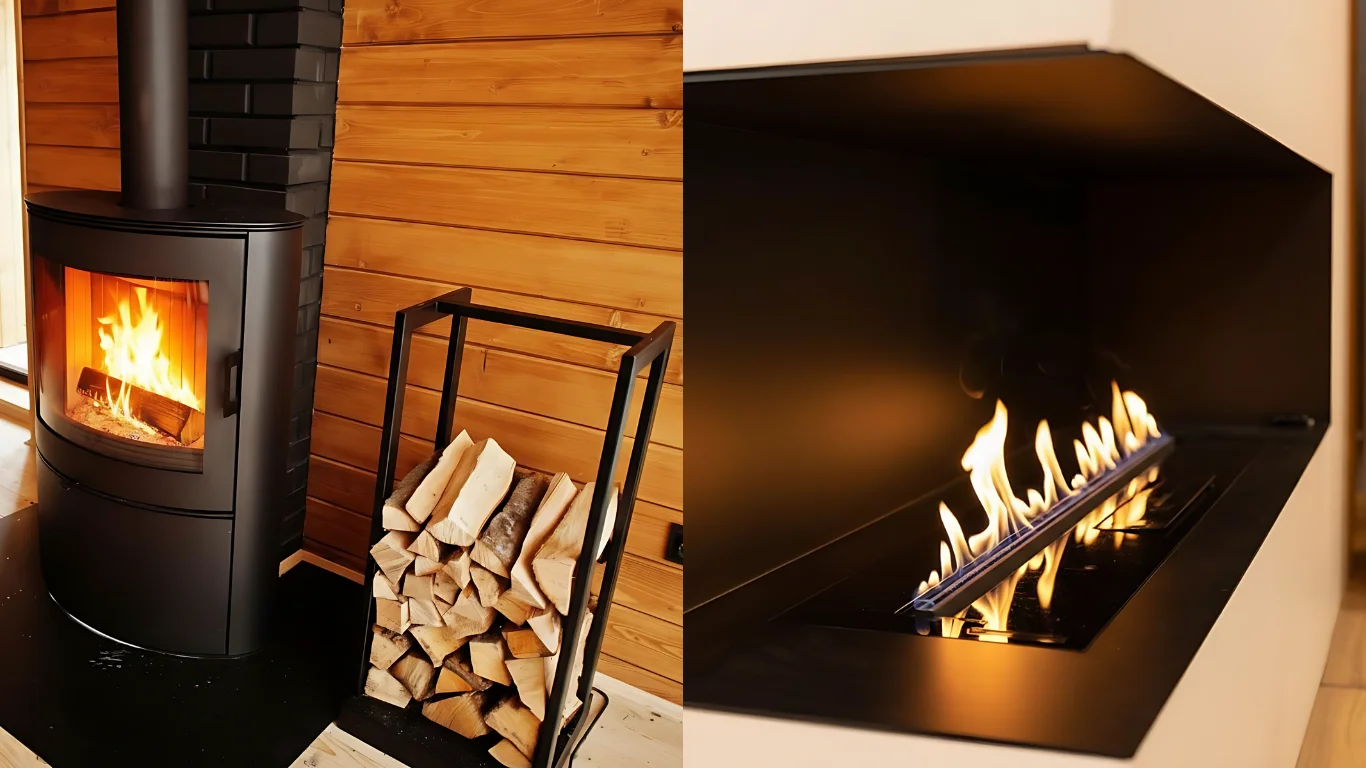 Gas Fireplace vs Wood Fireplace